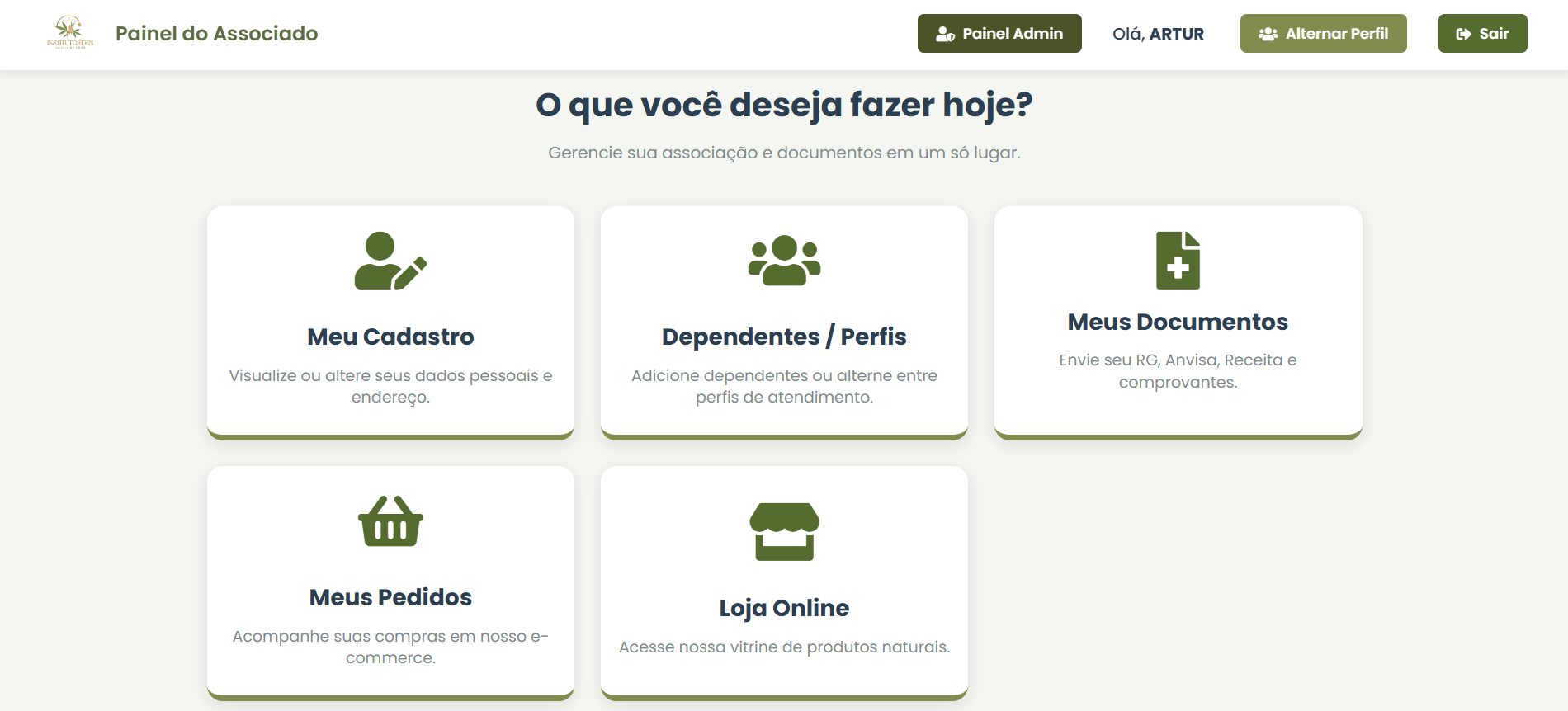 Tela do sistema 2